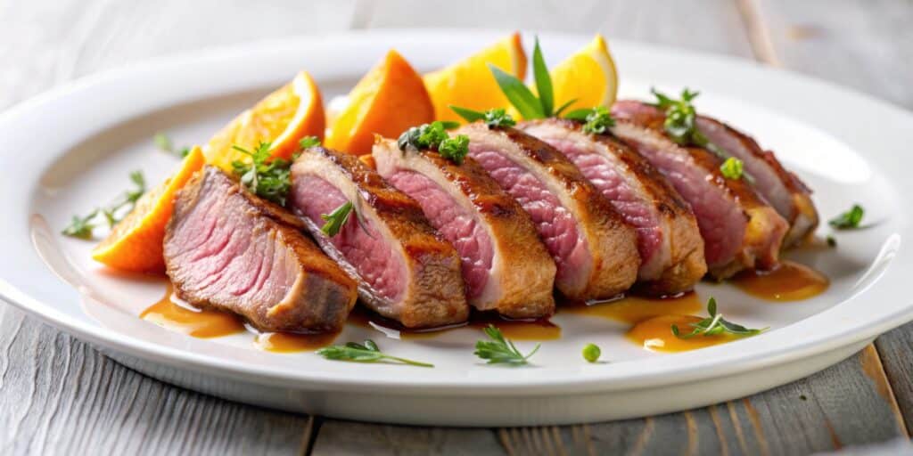 Magret de canard à l'orange